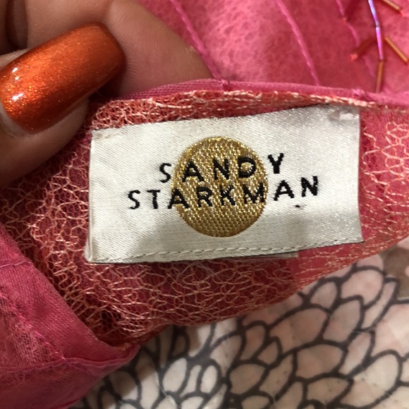 Sandy Starkman semi sheer floral embroidered jacket - Picture 10 of 11